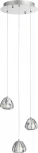 Подвесной светильник ST Luce Waterfall SL6017.101.03 Хром/Прозрачный с пузырьками воздуха LED 3*3W (220V, на проводе)