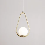 Подвесной светильник Hoop Drop Brass ImperiumLoft Hoop-Drop01 (213739-26) (220V, на проводе, шар)