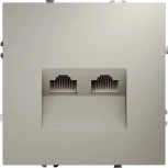 Розетка двойная Ethernet RJ-45 (кашемир) Voltum S70 VLS060203