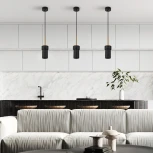 Подвесной светильник Eurosvet Pebble 50264/1 черный (220V, на проводе, круглые)