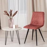 Стул CHILLY X (mod. 7096-1) ткань/металл, 45x53х88 см, высота до сиденья 50 коралловый barkhat 15 /черный Tetchair 17249