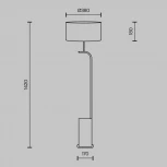 Торшер с выключателем Maytoni Glamping MOD437FL-03B