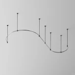 Шинопровод круглый из полукругов 1200мм Flarity черный Maytoni Busbar trunkings Flarity TRX154-2SR-D1200-B