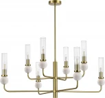 Потолочная люстра на штанге ST Luce Medea SL1244.303.08 латунь/прозрачный E14 8*40W (220V)