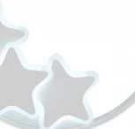 Потолочная светодиодная люстра Natali Kovaltseva Stars LED LAMPS 81180 с пультом ДУ, моб. приложением 100W, белый, LED (регулировка яркости, 220V, круглые, звезды)