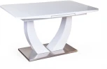 Стол раскладной Adams (140+40 см) закаленное стекло белый Top Concept 2000000001036