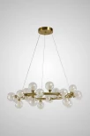 Подвесная люстра AM Group AM470 D700 POLISHED GOLD (220V, на проводе, шар, молекулы)