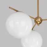 Потолочная люстра на штанге Eurosvet Marbella 60147/3 латунь (220V, шар)