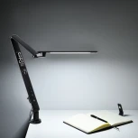 Настольная лампа на струбцине с часами Elektrostandard TL70230 Intelligent черный (LED, сенсорный выключатель)