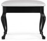 Банкетка Woodville Лусте черная / кожзам белый пунто 515166