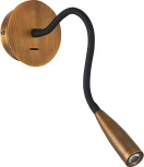 Настенный светильник на гибкой ножке с подсветкой для чтения Donolux Kaa W111044/1Black Bronze (LED, 220V, выключатель)