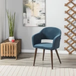 Стул R-Home Oscar тёмно-зеленый/т.орех