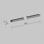 Профиль 2м накладной черный Maytoni Elasity IP O-TR001-P-B2M