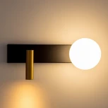 Настенный светильник для чтения со спотом Citilux Декар CL704451 (220V, выключатель, шар)