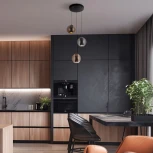 Подвесной светильник Eurosvet Cobble 50258/3 LED дымчатый/ бежевый/ шоколад (220V, на проводе, шарики)