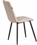 Стул обеденный Asti Tetchair (Велюр/Молочный,Черный) арт.21840