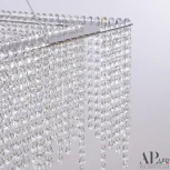 Подвесная люстра светодиодная APL LED Sicilia SH04.86.B.Ni.4000 (220V, хрусталь, на тросе)
