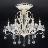 Потолочная люстра Eurosvet 12205 12205/6 белый (хрусталь Strotskis, подсвечник, свеча)