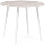 Деревянный стол Notta Абилин 90х76 мрамор светло-серый / белый матовый 507216