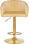 Стул барный DOBRIN DARCY GOLD (песочный велюр (1922-3)) 5025_GoldBase-LM GOLD, цвет сиденья песочный (1922-3), основания золото