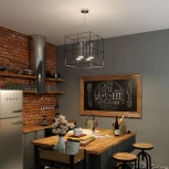 Потолочная люстра на штанге Adamson 70142/8 хром Eurosvet (220V, куб)