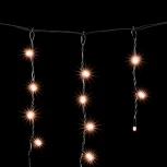 Гирлянда Бахрома с Колпачком 3,1 x 0,5 м Экстра Тепло-Белая 220В, 120 LED, Провод Черный ПВХ, IP65