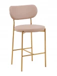Стул полубарный Stool Group Барбара экокожа бежевая золотые ножки УТ000028064