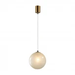 Подвесной светильник Odeon Light Magia 7109/1 бронзовый/белый/стекло/металл IP20 E14 5W 220V