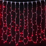 Гирлянда Занавес 1 x 3 м Разноцветный 24В, 420 LED, Провод Белый Каучук, IP65