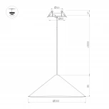 Подвесной светильник светодиодный SP-MAKOTO-R300-10W Warm2700 (BK, 36 deg, 230V, TRIAC) (Arlight, IP20 Металл) 057219