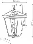Настенный уличный фонарь Hinkley Alford Place QN-ALFORD-PLACE2-M-MB (220V, IP44)