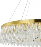 Подвесной светильник (12029/18P Gold) Indigo Anna V000496 (220V, хрусталь, на тросе, круглые)
