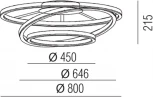 Потолочная люстра Donolux Ringlet C111029/3 D800 (LED, 220V, круглые)