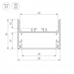 Профиль SL-LINE-5035-2000 ANOD (Алюминий) 029040 Arlight SL-LINE