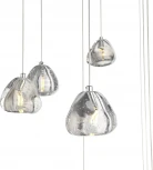 Подвесной светильник ST Luce Waterfall SL6017.101.13 Хром/Прозрачный с пузырьками воздуха LED 13*3W (220V, на проводе)