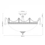 Потолочная люстра Lucia Tucci Barletta 182.10 D720 antique (220V)