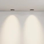 Встраиваемый светильник 12Вт 3000К Maytoni Lens DL105-12W3K-B (LED, 220V, круглые, IP44)