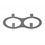 Рамка для двух встраиваемых светильников Lightstar Intero, овал, серый