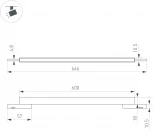 светильник магнитный MAG-MICROCOSM-FLAT-L600-16W Warm3000 (BK, 100 deg, 24V) (Arlight, IP20 Металл) 043273