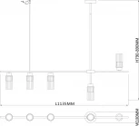 Потолочная люстра на штанге Escada Reverse 2100/5P E14*40W Black (220V)