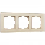 Рамка на 3 поста Favorit (шампань,стекло) Werkel W0031111 (a050792)