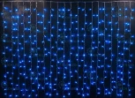 Гирлянда светодиодная Занавес синяя 220B, 300 LED, провод черный, IP54 RL-CS2*1.5-B/B Rich LED