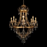 Подвесная люстра со стеклянными подвесками в форме подсвечника Loft It Foil 10430/8 (220V, на цепи, подсвечник, свеча)