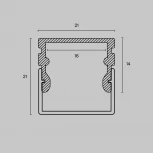 Алюминиевый профиль накладной 21x21 Maytoni Led Strip ALM007S-2M