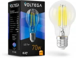 Лампочка светодиодная шар прозрачная E27 7W 220V 700 lm 2800K Voltega General purpose bulb E27 7W 7140
