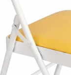 Обеденный стул Tetchair FOLDER (Металл,Экокожа/Желтый,Белый) 20233