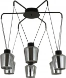 Подвесной светильник Escada Trenton 2140/6S 6x40Вт E27, металл/стекло, черный, дымчатый плафон (220V, на проводе)
