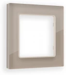 Рамка Ambrella Volt ALFA Platos (Серо-бежевый Стекло закаленное натуральное) 1-ая AF380601