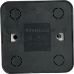 Розетка с заземлением (черный матовый) Stekker София 49494
