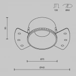 Встраиваемый светильник Share GU10 1x20Вт Maytoni Technical DL051-01-GU10-RD-WB